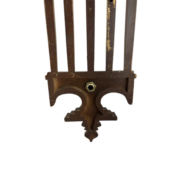 Pair of Vintage 1978 Burwood Wall Candle Sconces Silver Holders and Wood Accents - Picture 9 of 16